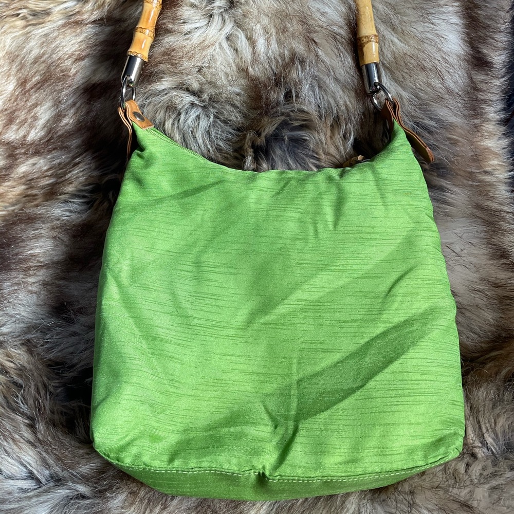 Neon green handbag